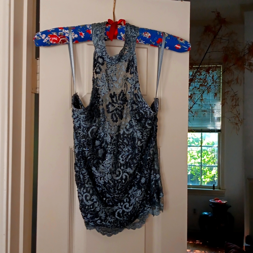 Vintage Evening Beaded Top